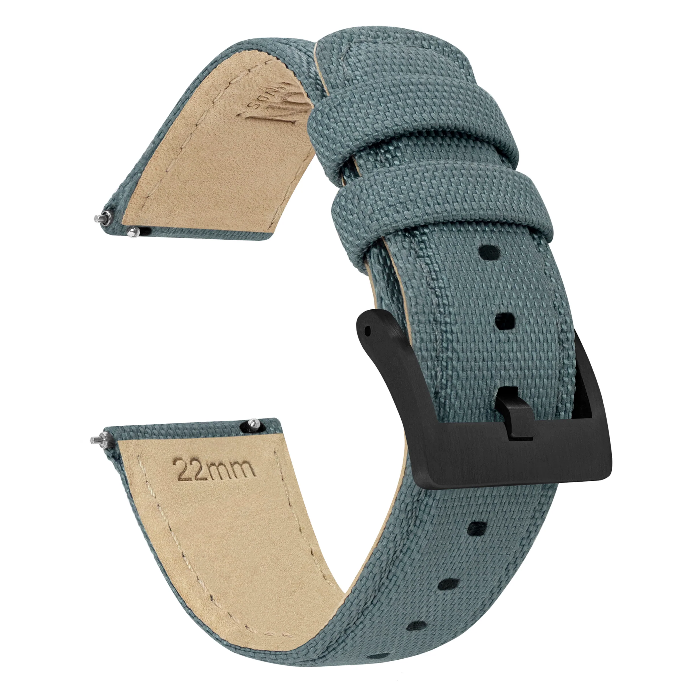 Samsung Galaxy Watch4 Sailcloth Quick Release Slate Grey Watch Band - Image 2