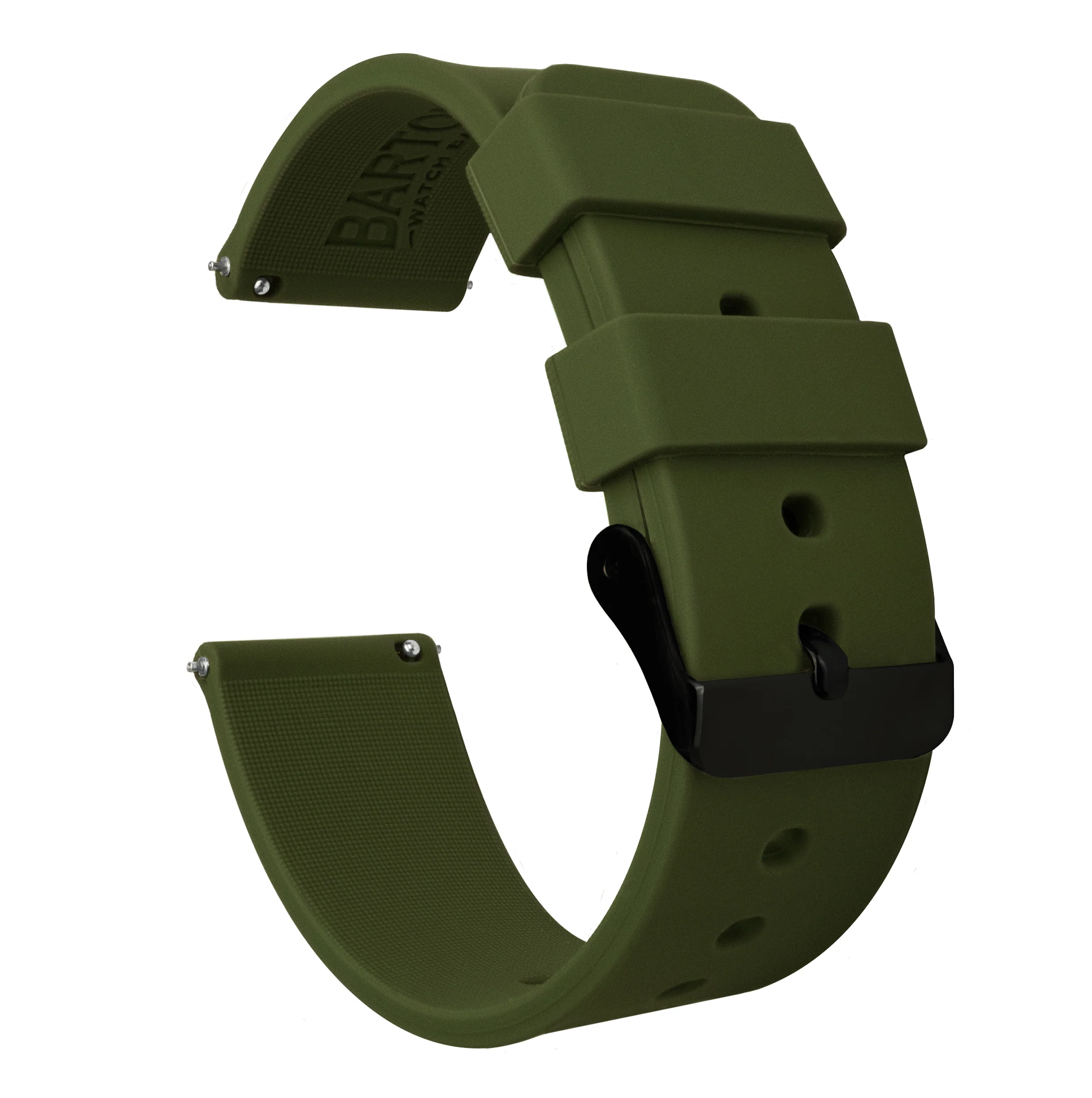 Samsung Galaxy Watch4 Silicone Army Green Watch Band - Image 2