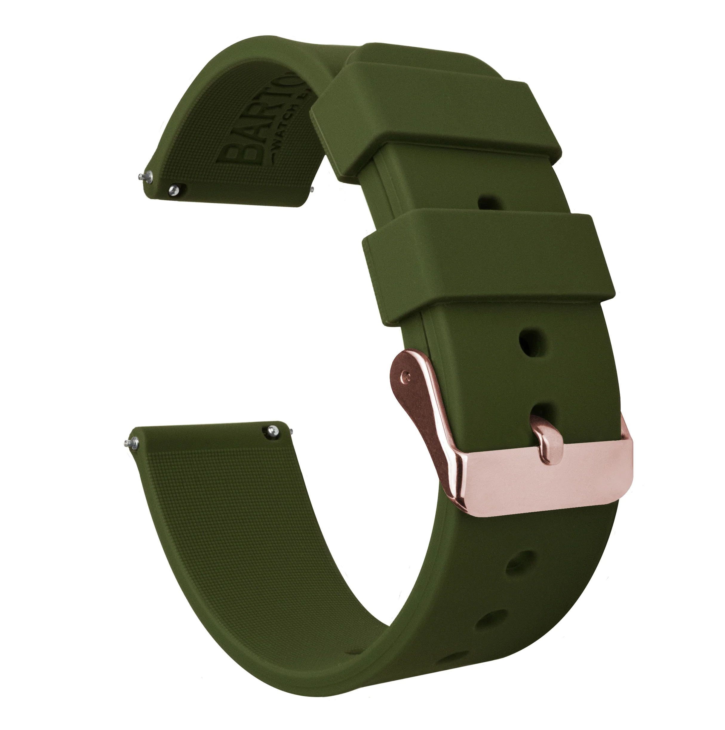 Samsung Galaxy Watch4 Silicone Army Green Watch Band - Image 3