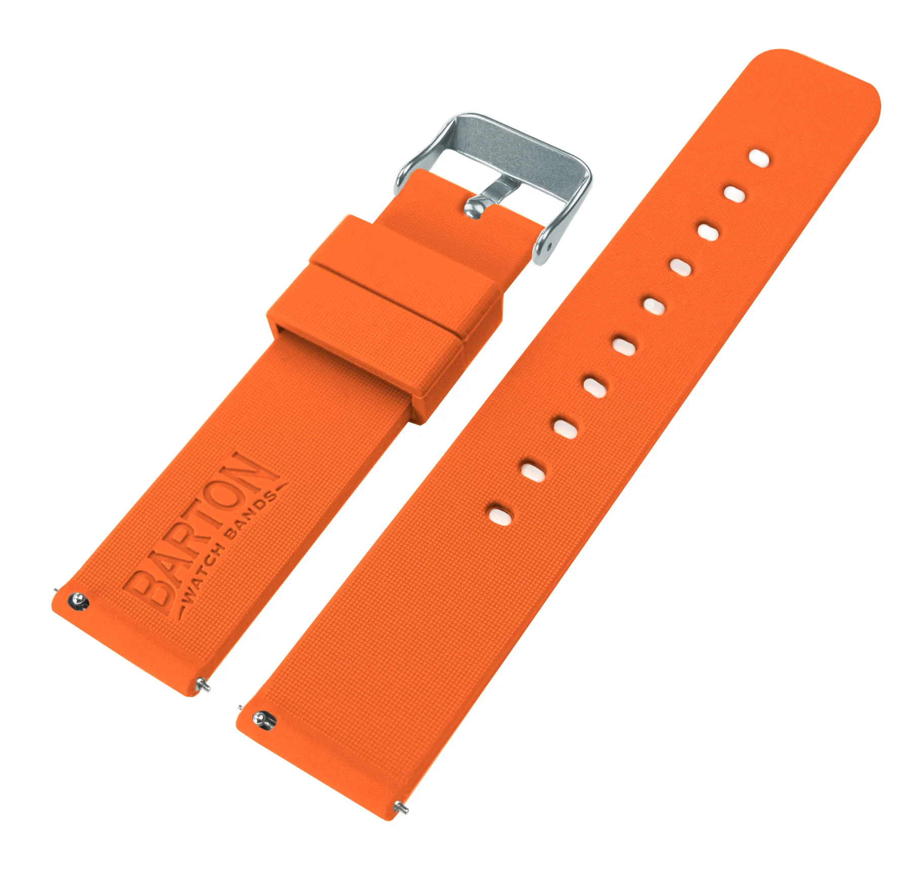 Samsung Galaxy Watch4 Silicone Pumpkin Orange Watch Band - Image 5