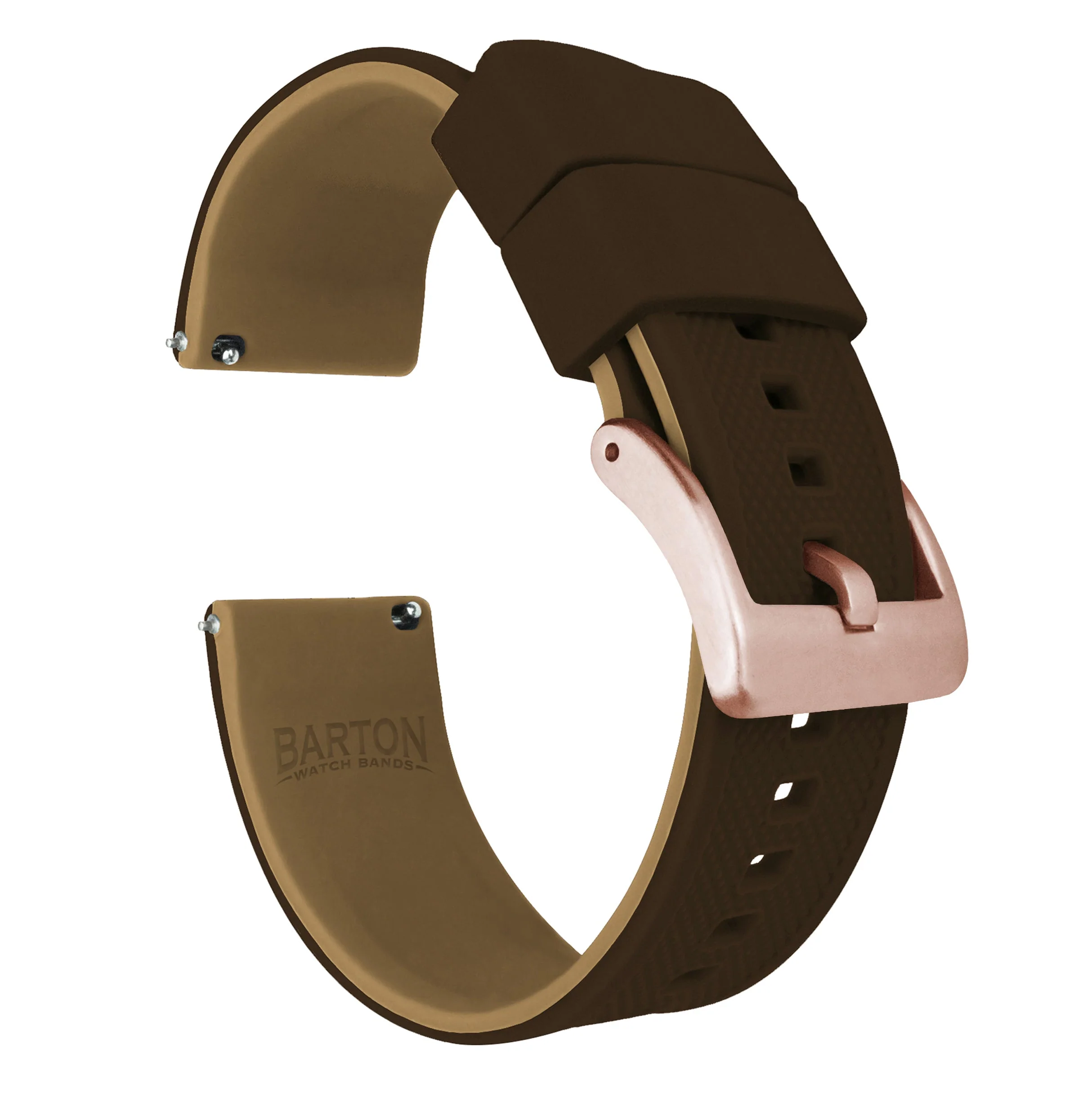 Samsung Galaxy Watch5 Elite Silicone Brown Top Khaki Bottom Watch Band - Image 3