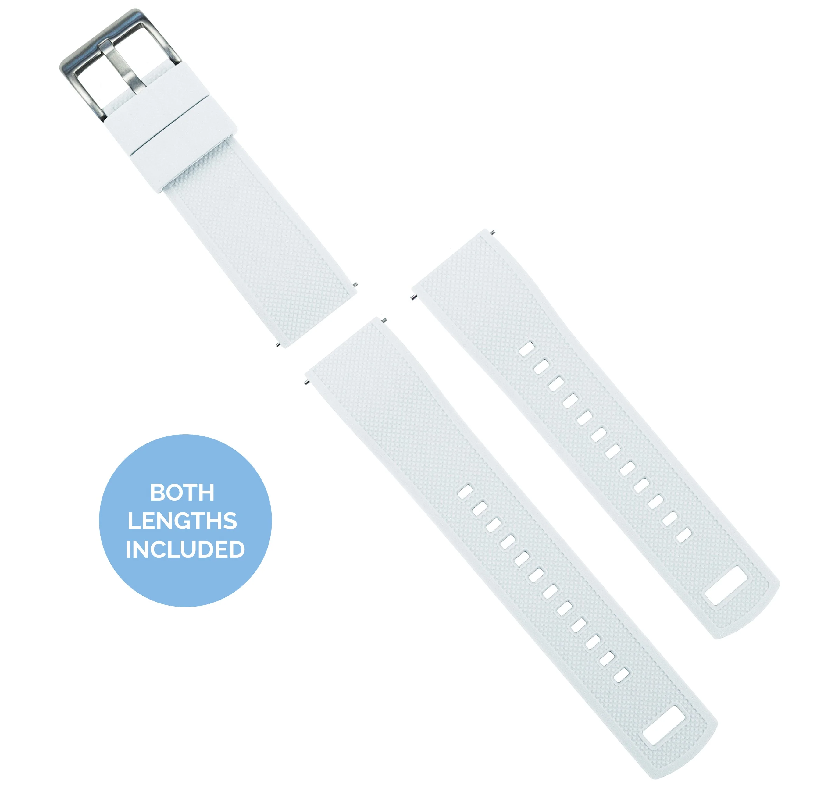 Samsung Galaxy Watch5 Elite Silicone White Top Black Bottom Watch Band - Image 4