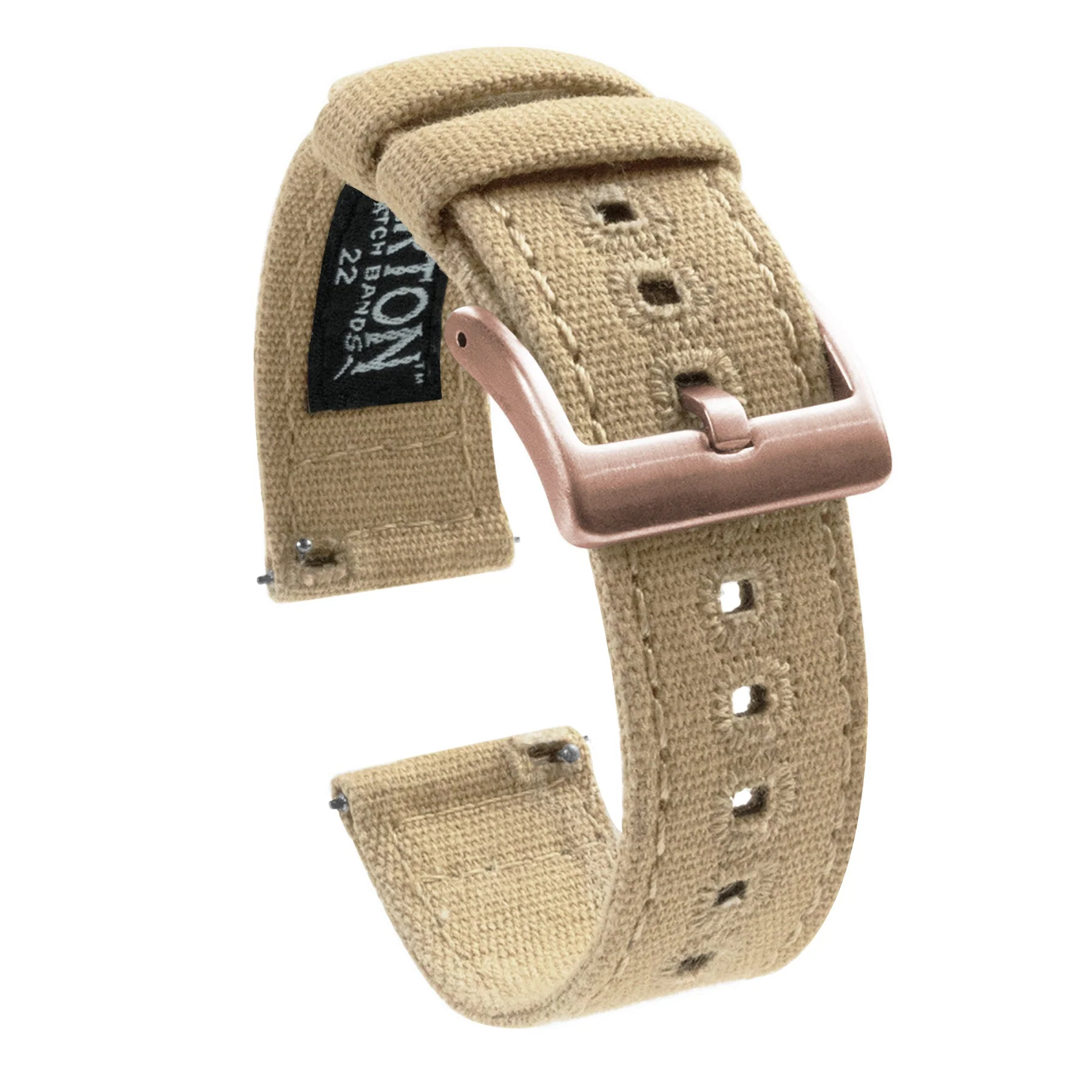 Samsung Galaxy Watch5 Khaki Canvas Watch Band - Image 3