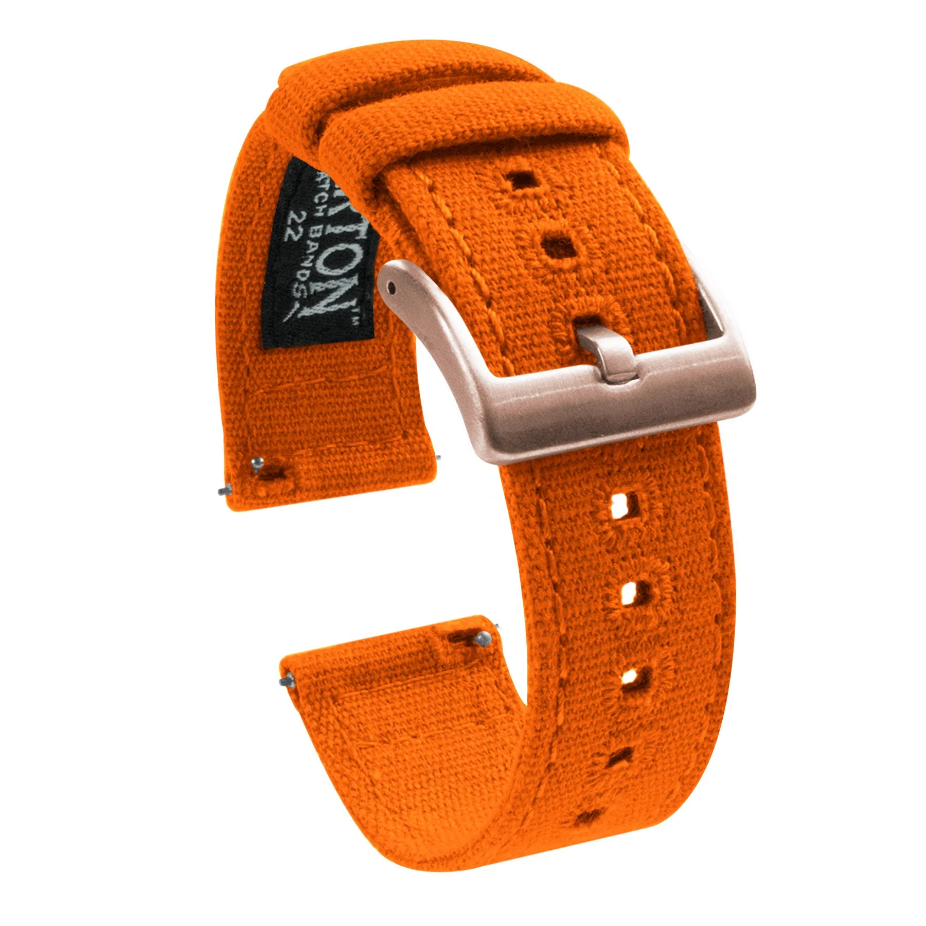 Samsung Galaxy Watch5 Pumpkin Orange Canvas Watch Band - Image 3
