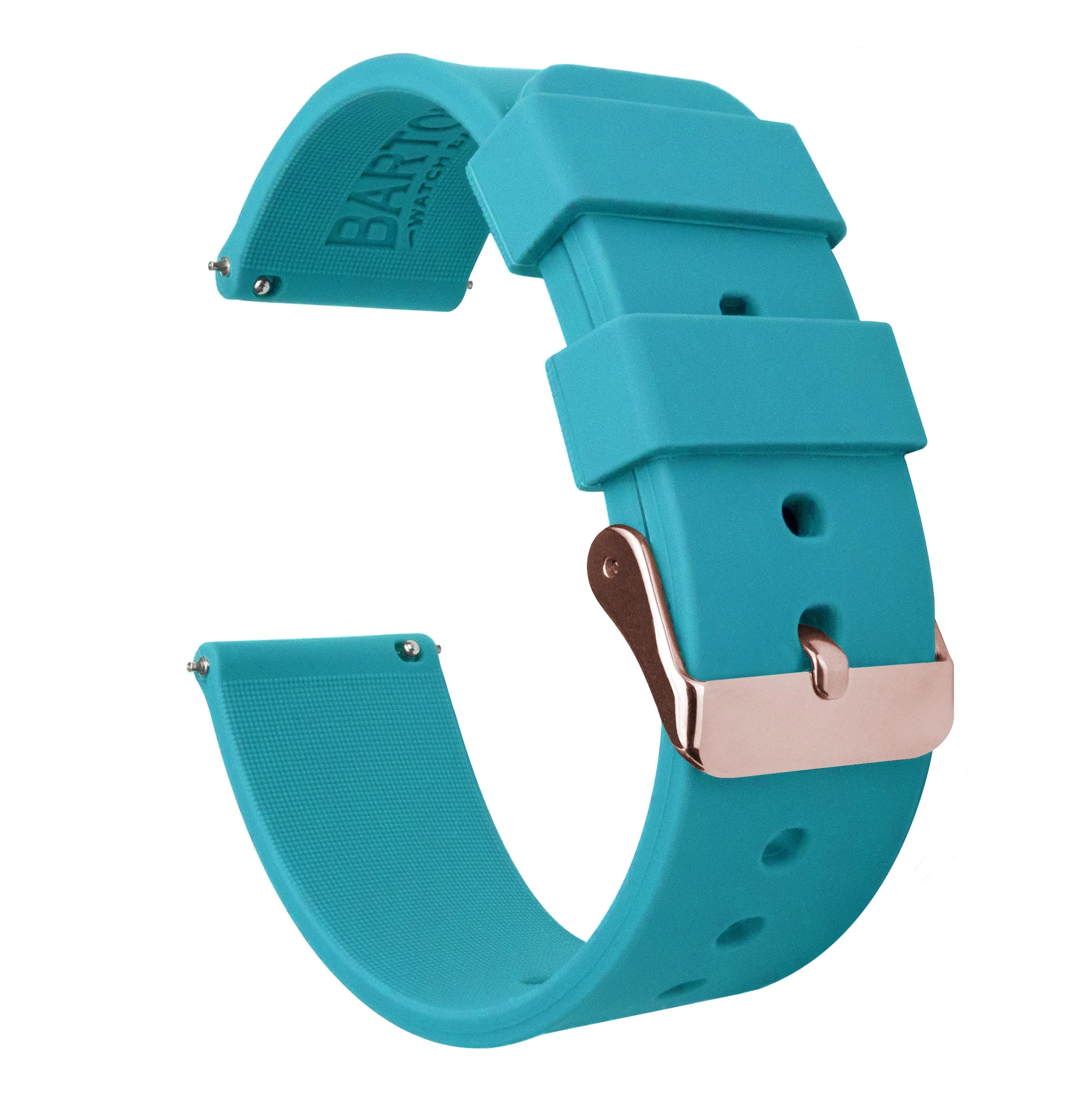 Samsung Galaxy Watch5 Silicone Aqua Blue Watch Band - Image 3