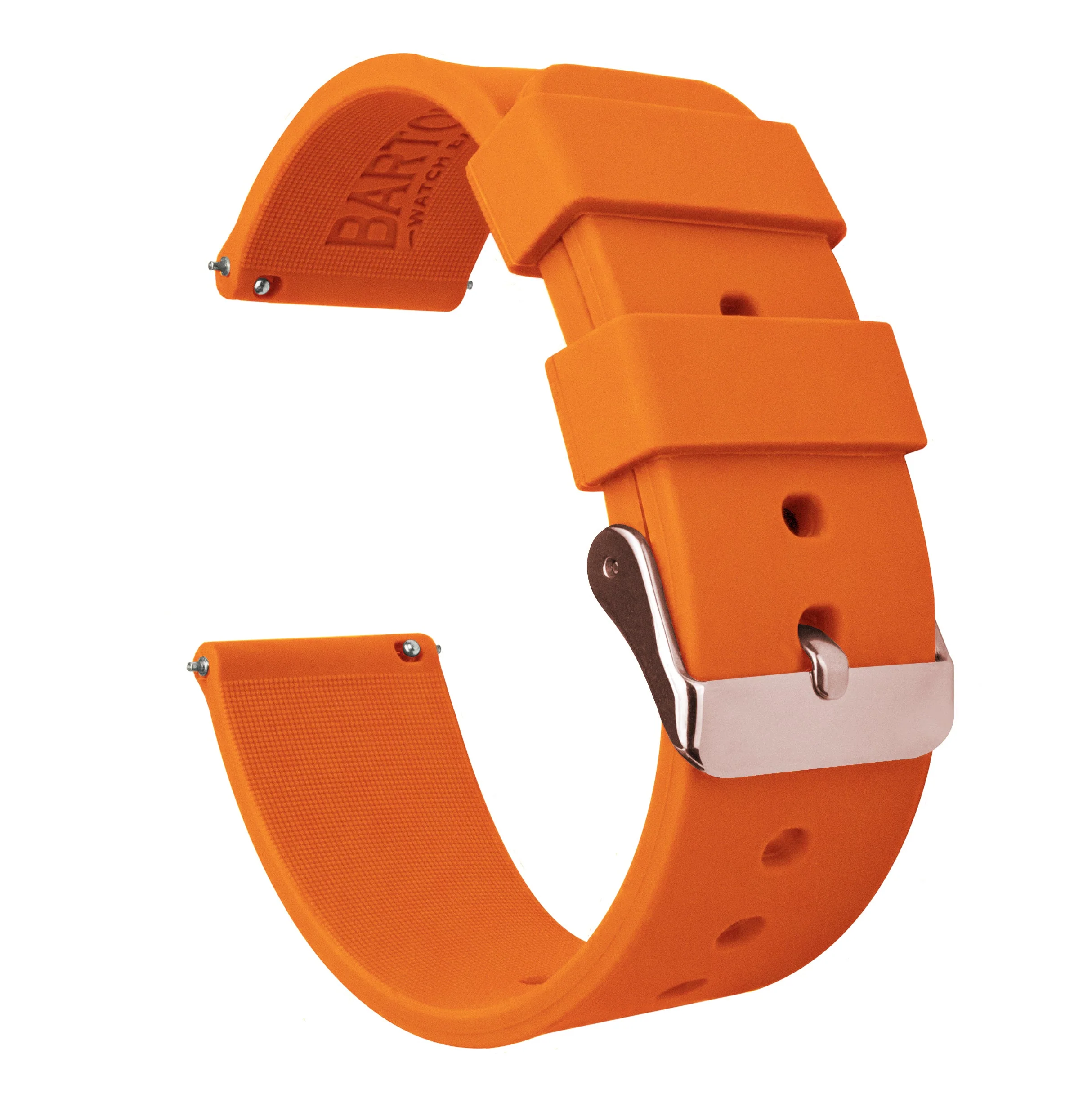 Samsung Galaxy Watch5 Silicone Pumpkin Orange Watch Band - Image 3