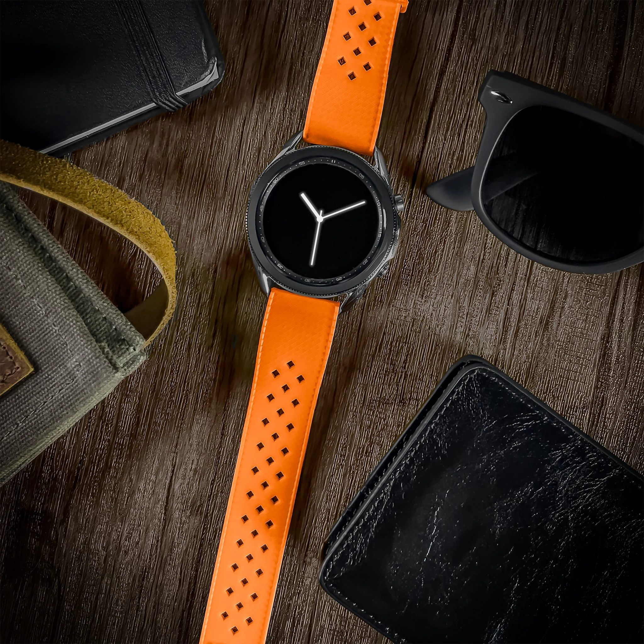 Samsung Galaxy Watch5 Tropical Style Orange Watch Band - Image 2