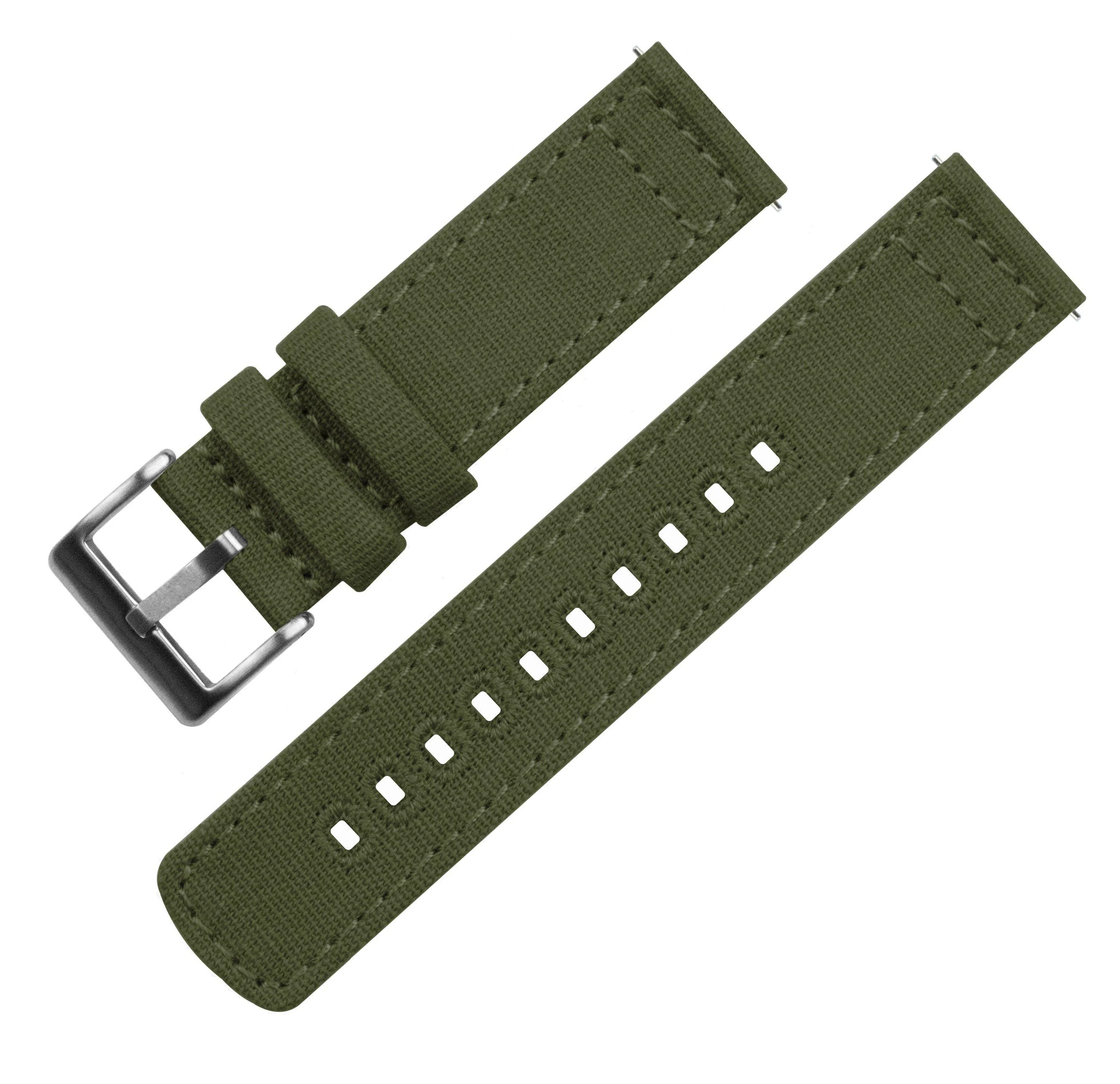 Samsung Galaxy Watch6 Army Green Canvas Watch Band - Image 4