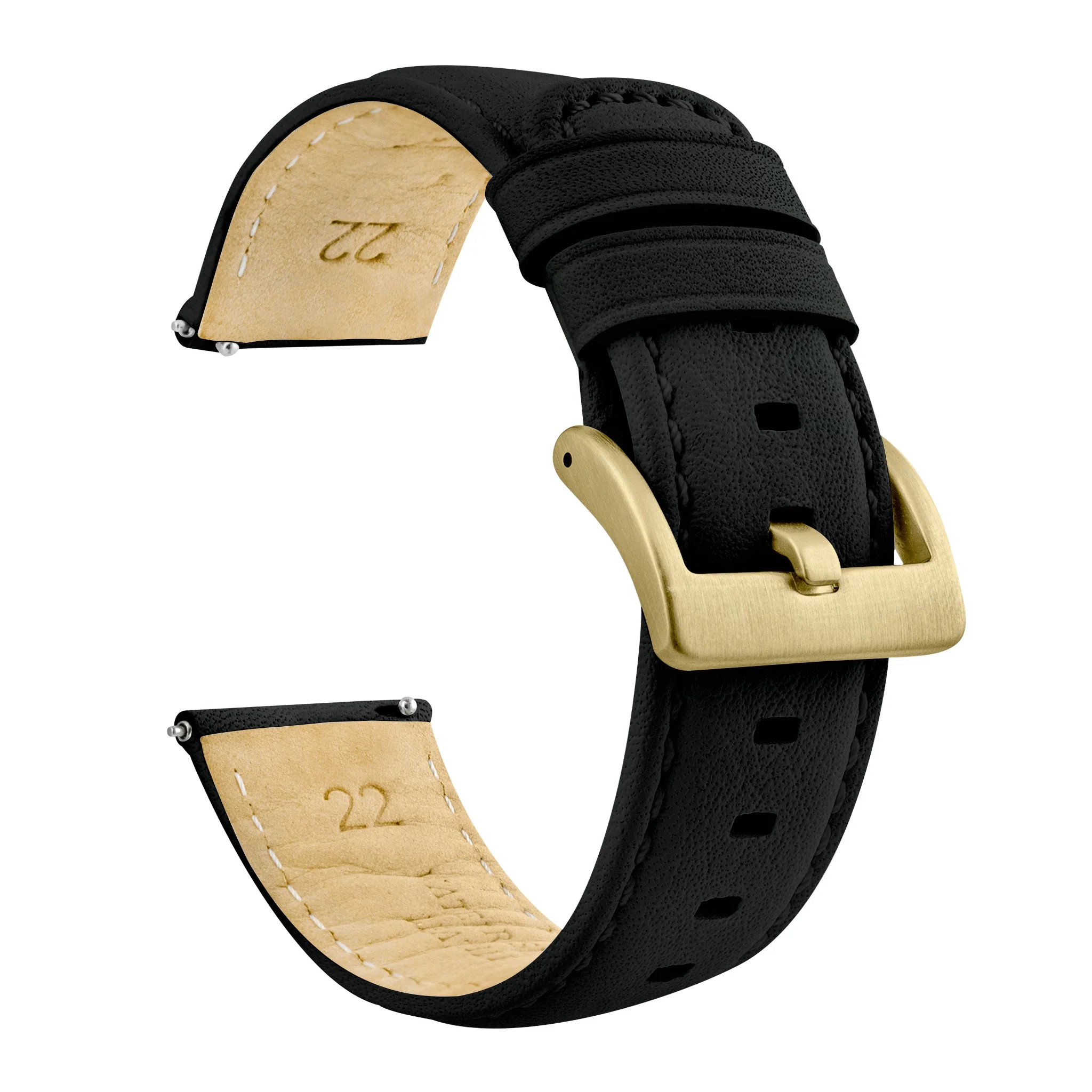 Samsung Galaxy Watch6 Black Pittards Performance Leather Black Stitching Watch Band - Image 11