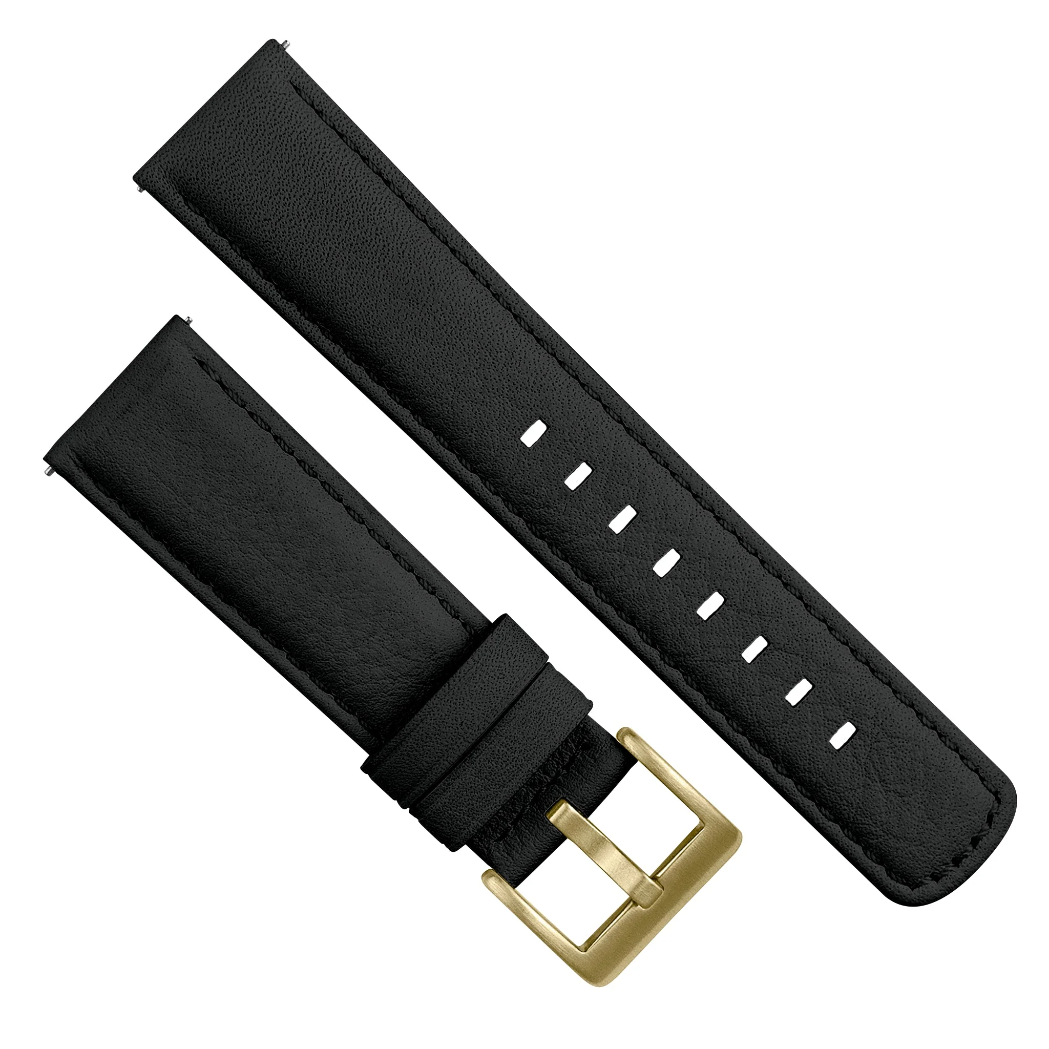 Samsung Galaxy Watch6 Black Pittards Performance Leather Black Stitching Watch Band - Image 6