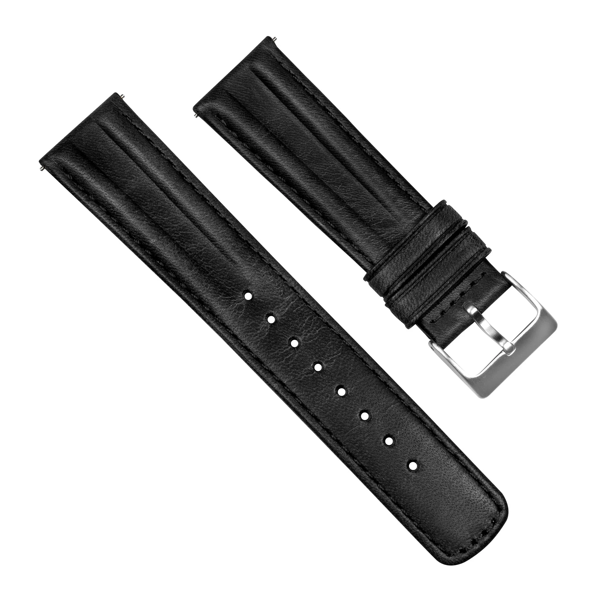 Samsung Galaxy Watch6 Classic Horween Leather Black Watch Band - Image 3
