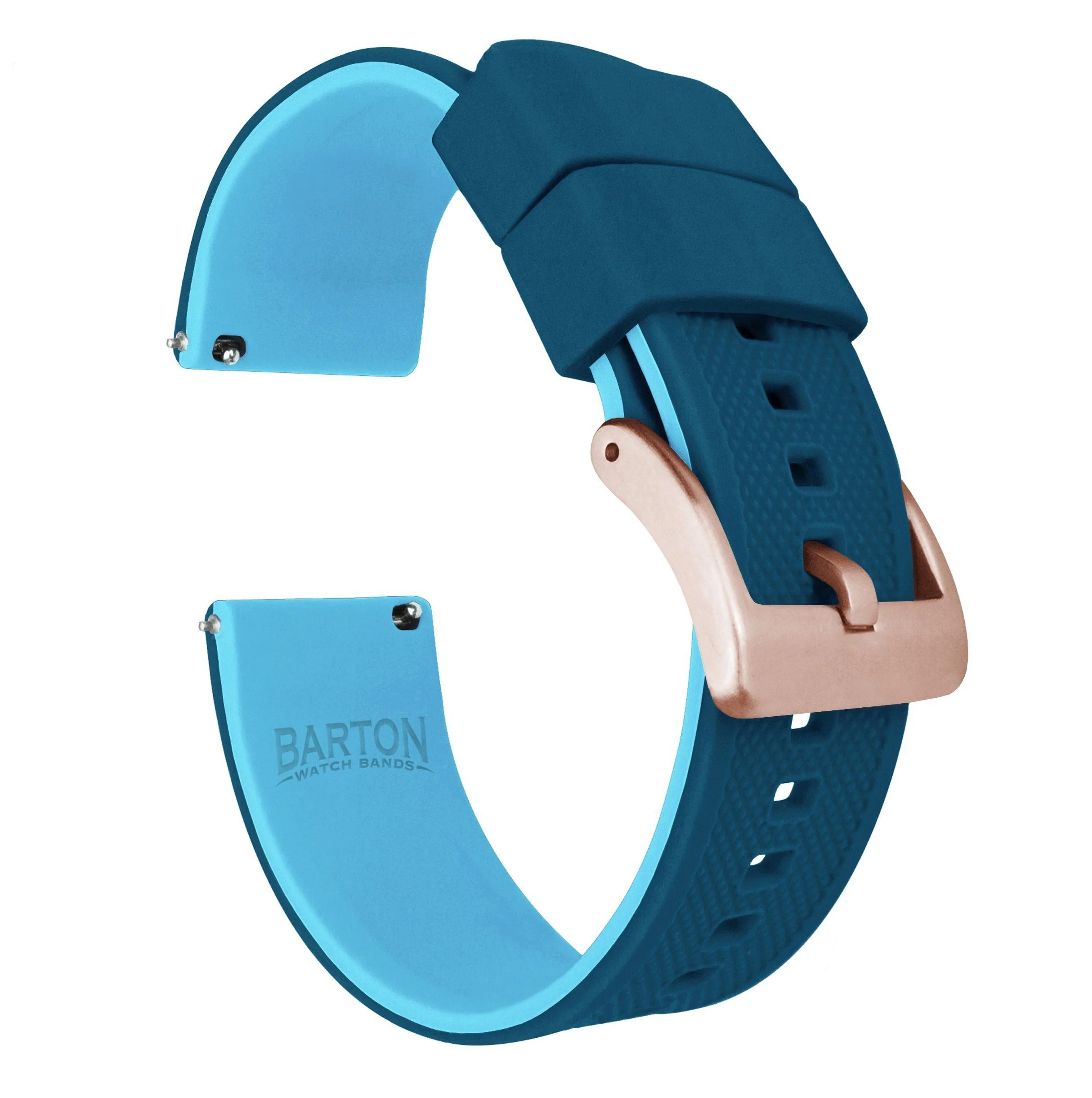 Samsung Galaxy Watch6 Elite Silicone Flatwater Blue Watch Band - Image 3