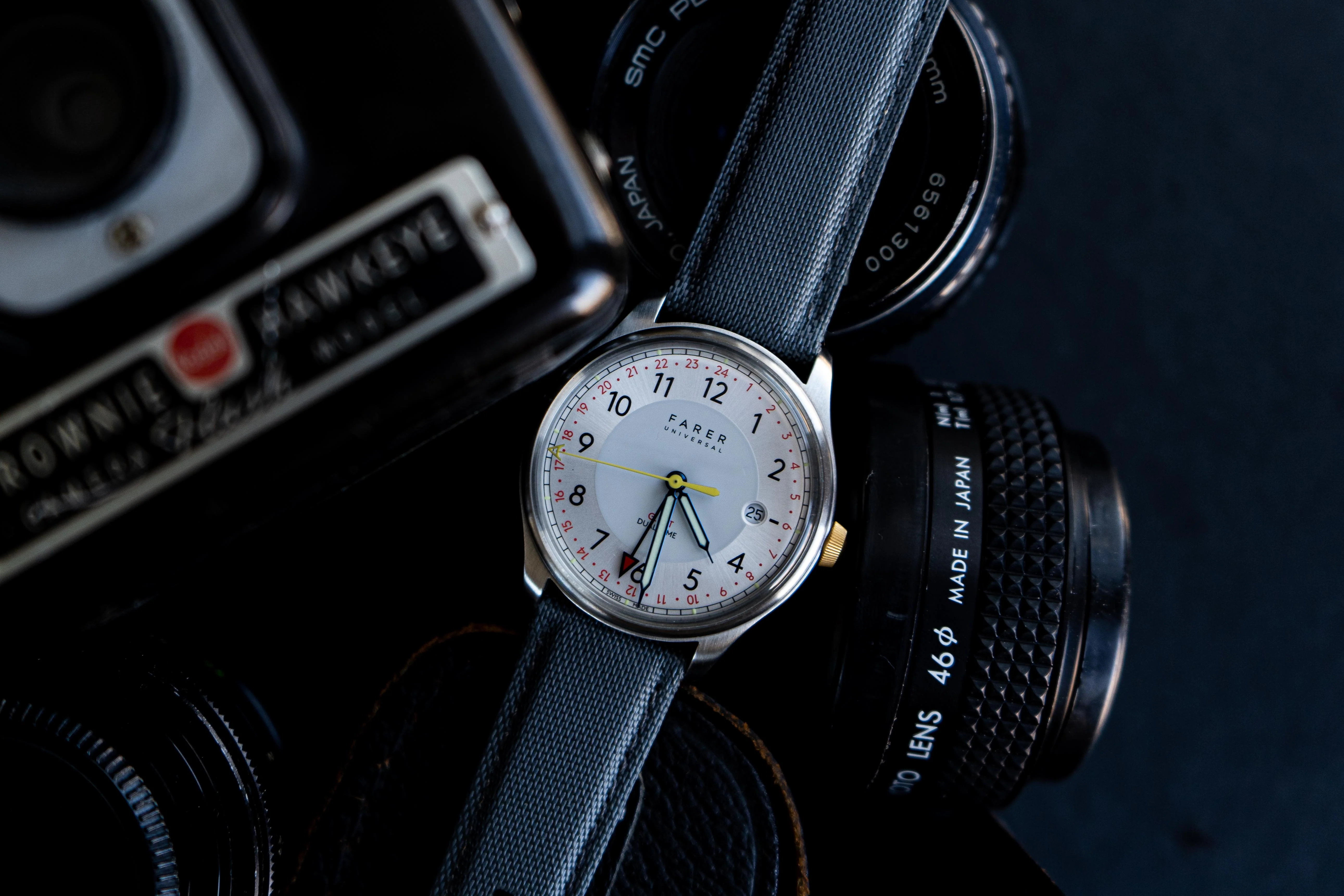 Slate Grey Sailcloth Quick Release Watch Band - Image 6
