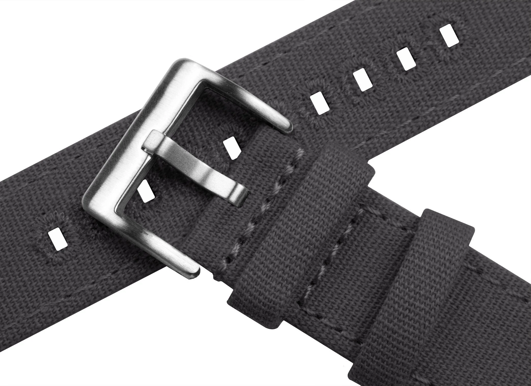 Smoke Grey Crafted Canvas Watch Band - Image 4