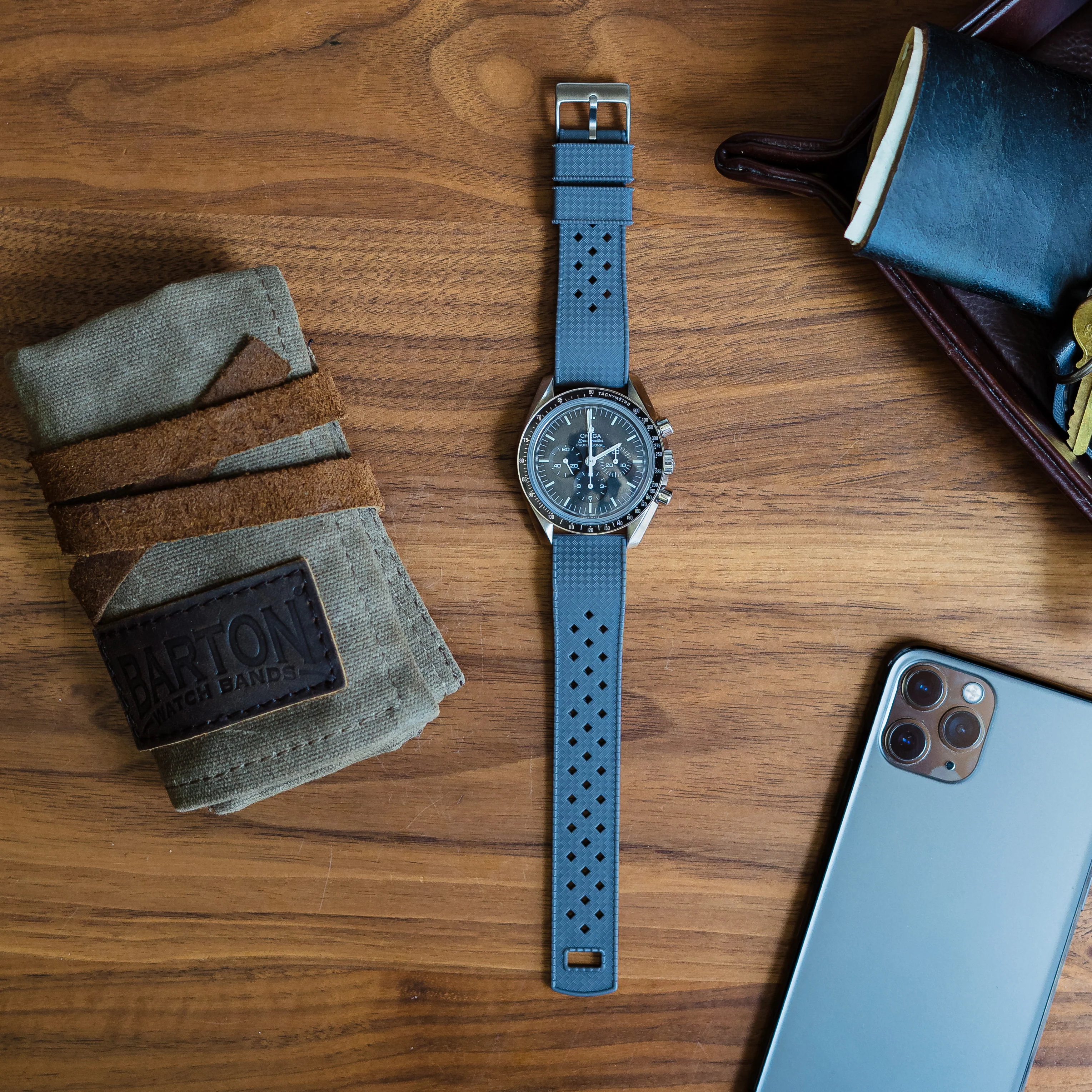 Smoke Grey Tropical Style Watch Band - Image 5
