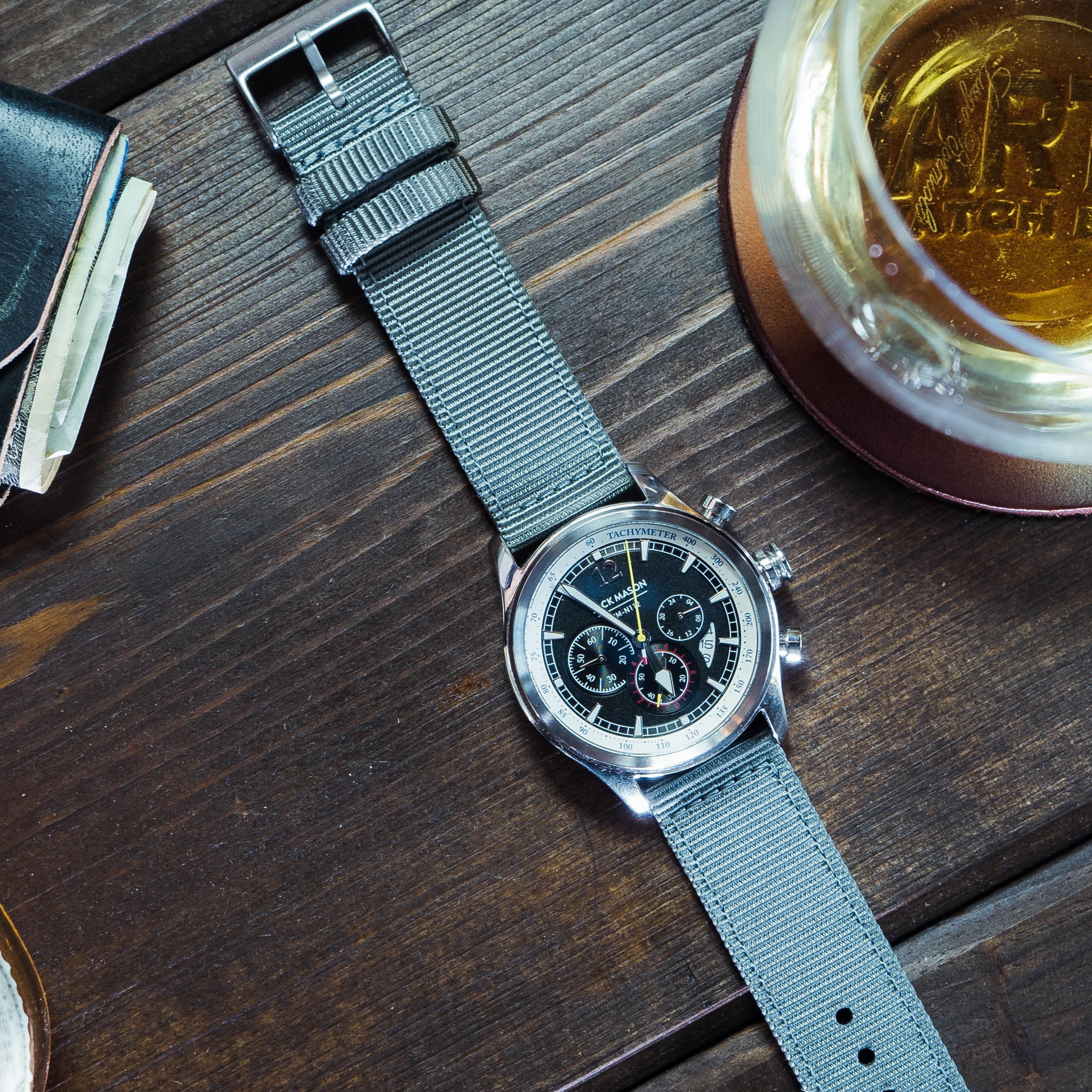 Smoke Grey Two Piece NATO® style Watch Band - Image 2