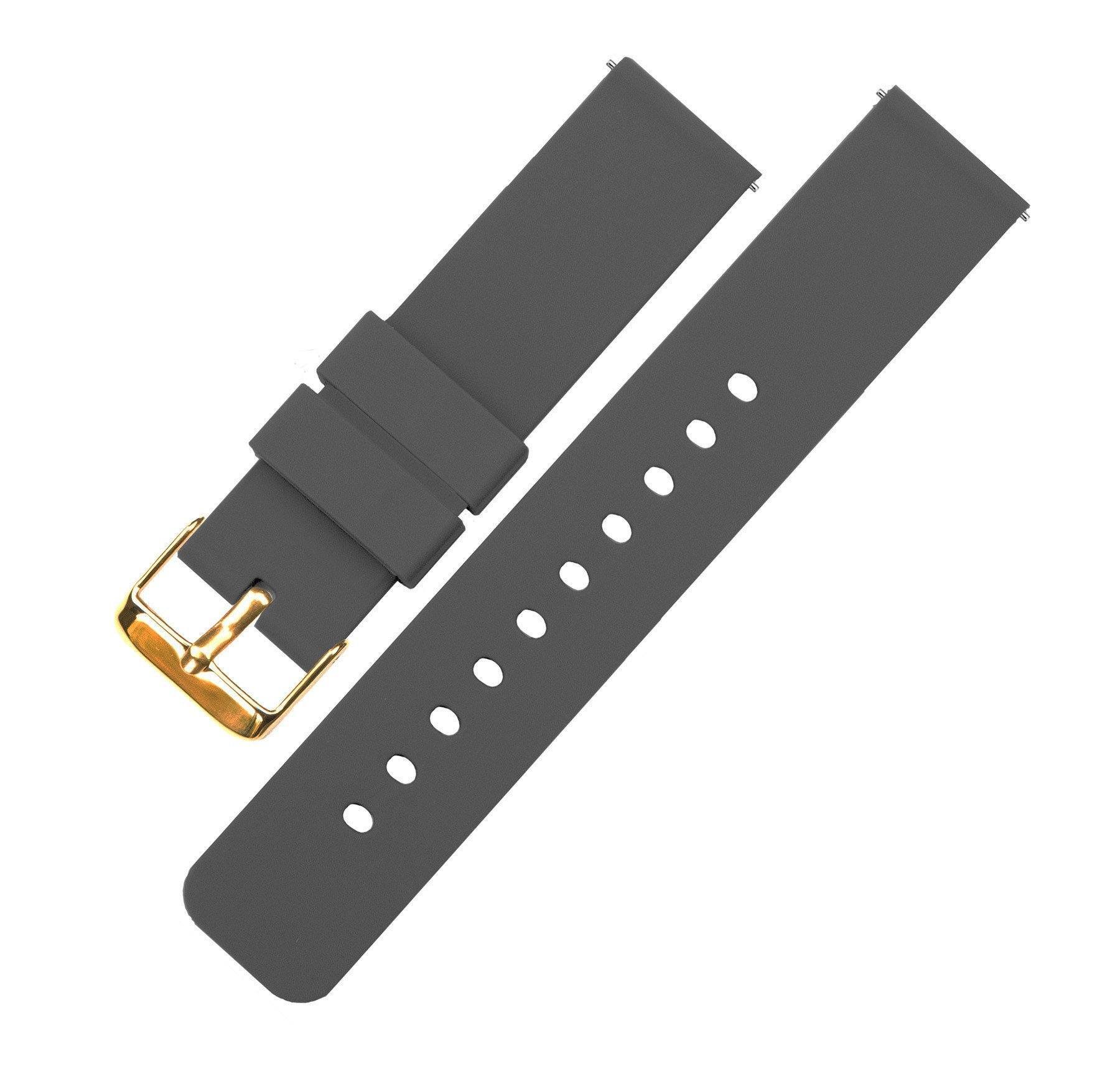 Smokey Grey Silicone Rubber Quick Release Watch Band - Image 10