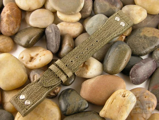 Vintage Green Bark Leather For IWC Big Pilot Tang - Image 3