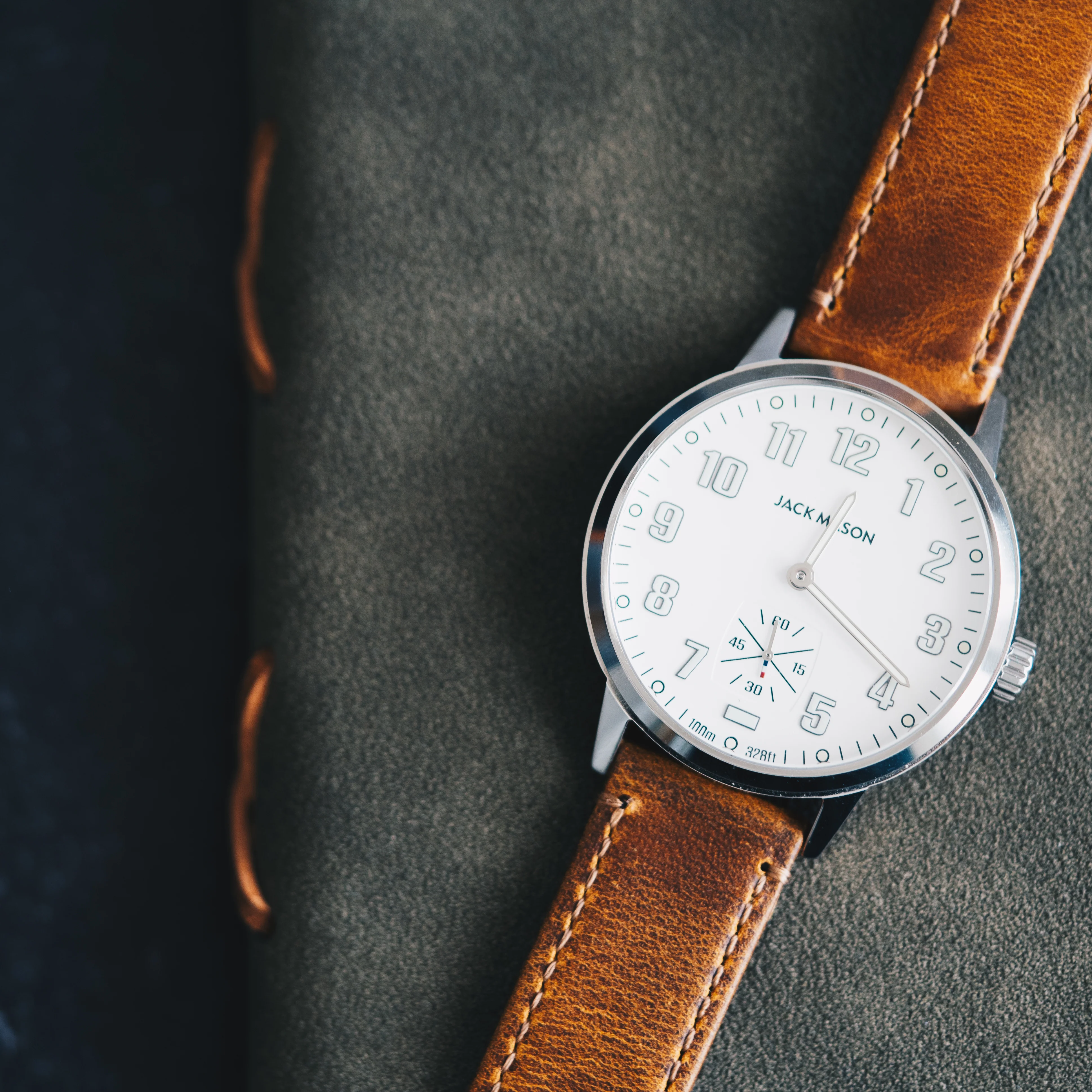 Weathered Brown Leather Watch Band - Image 11