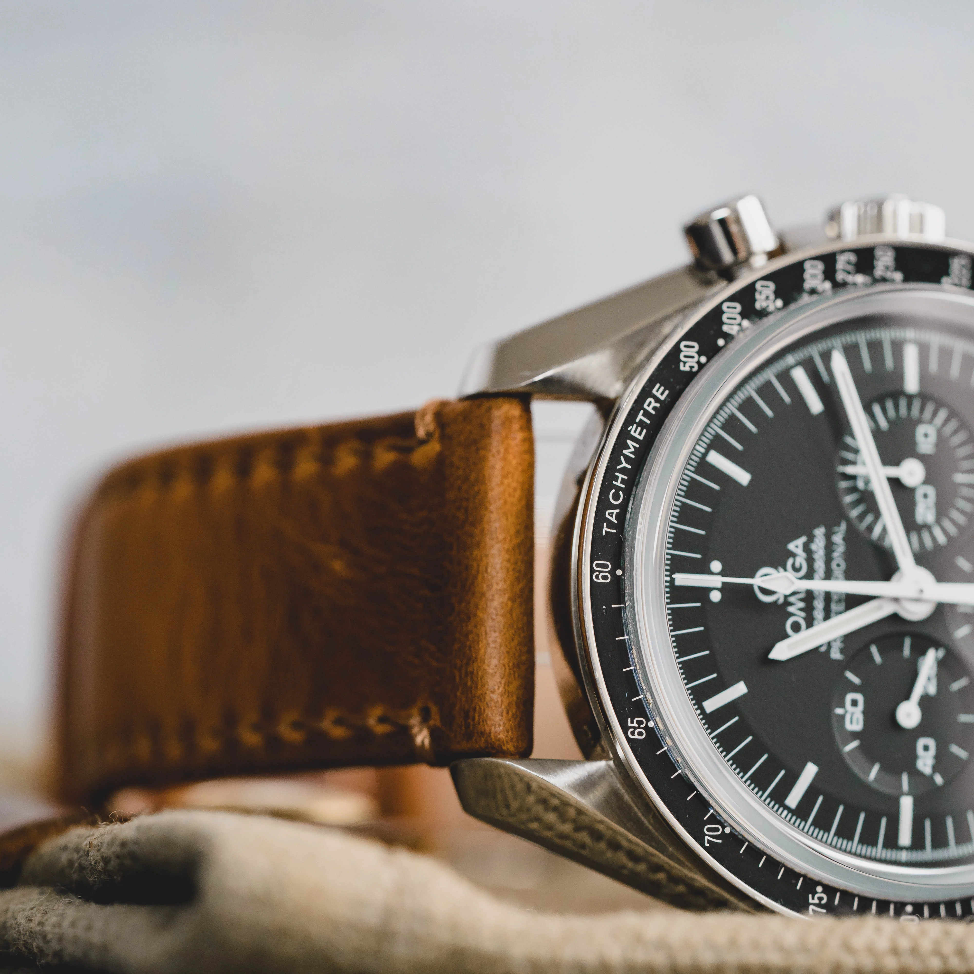 Weathered Brown Leather Watch Band - Image 5