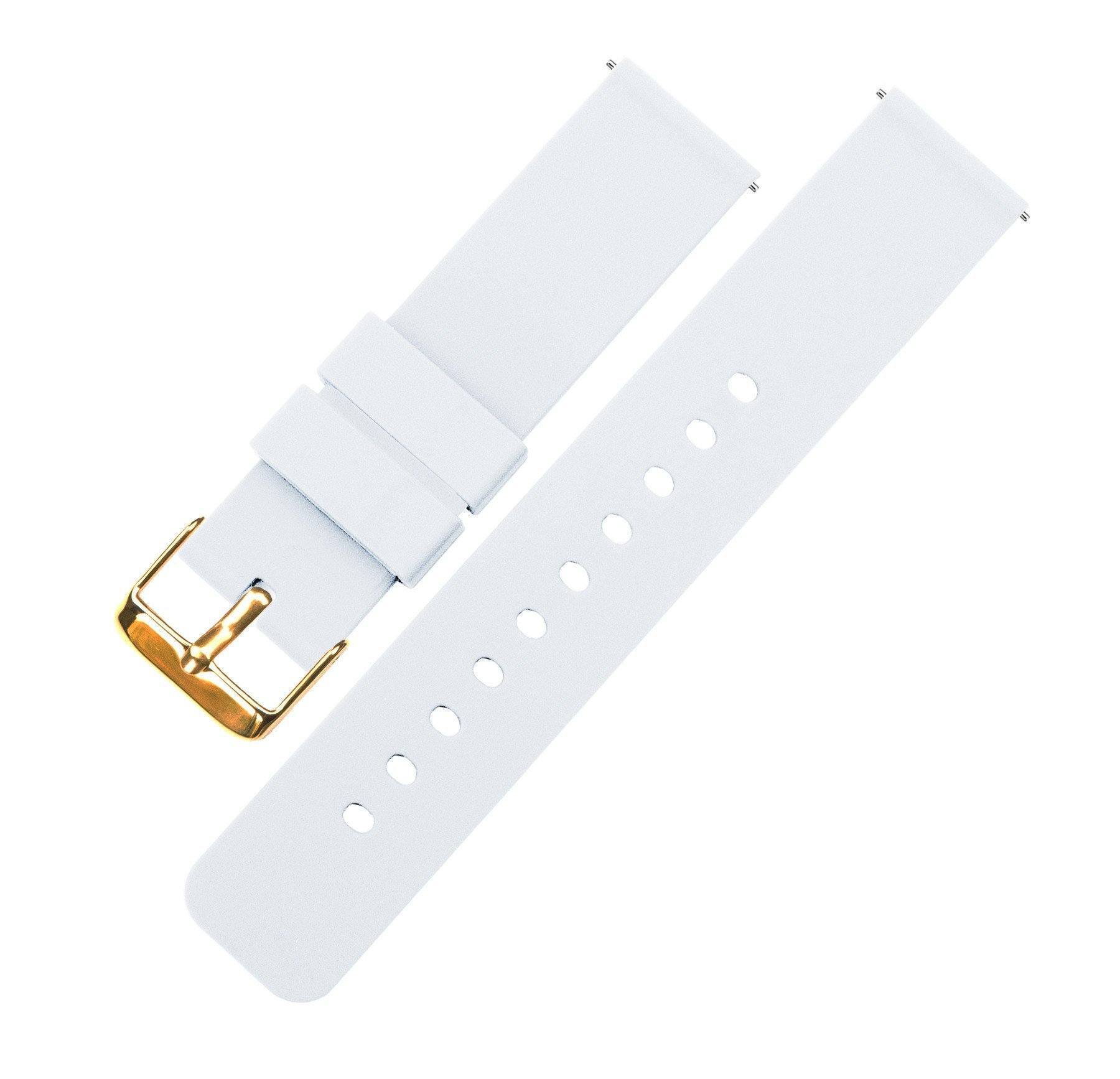 White Silicone Rubber Quick Release Watch Band - Image 10