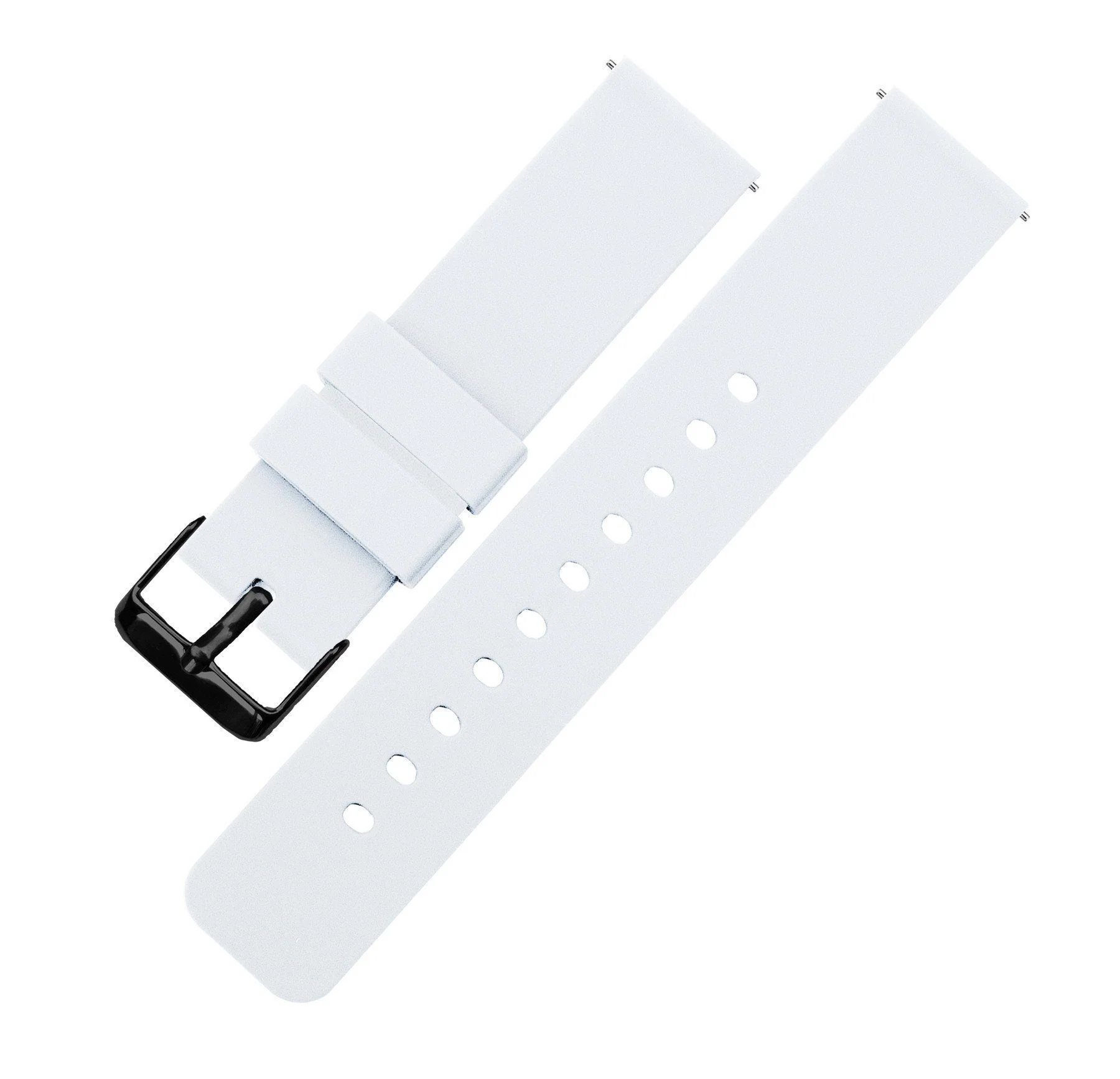 White Silicone Rubber Quick Release Watch Band - Image 7