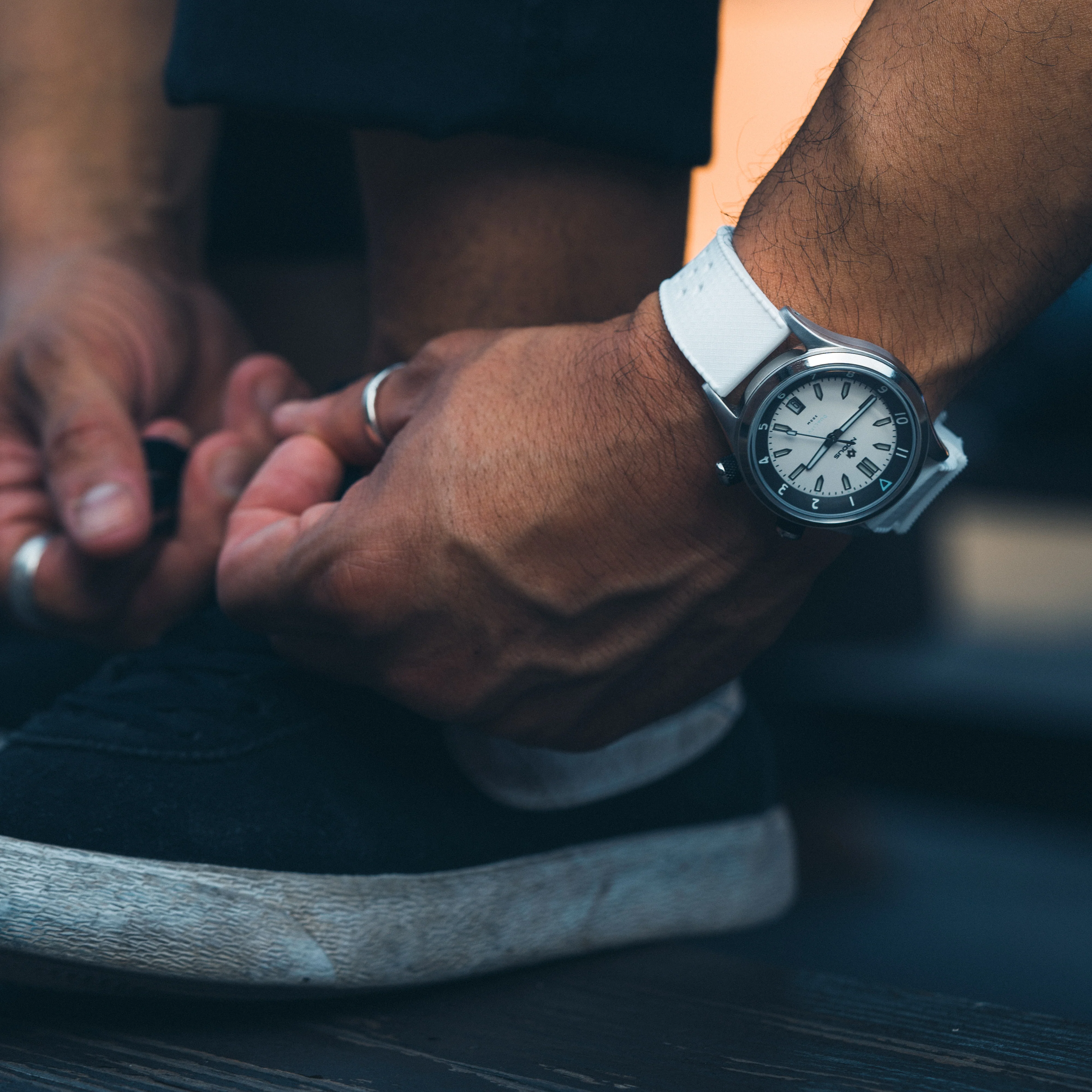 White Tropical Style Watch Band - Image 7