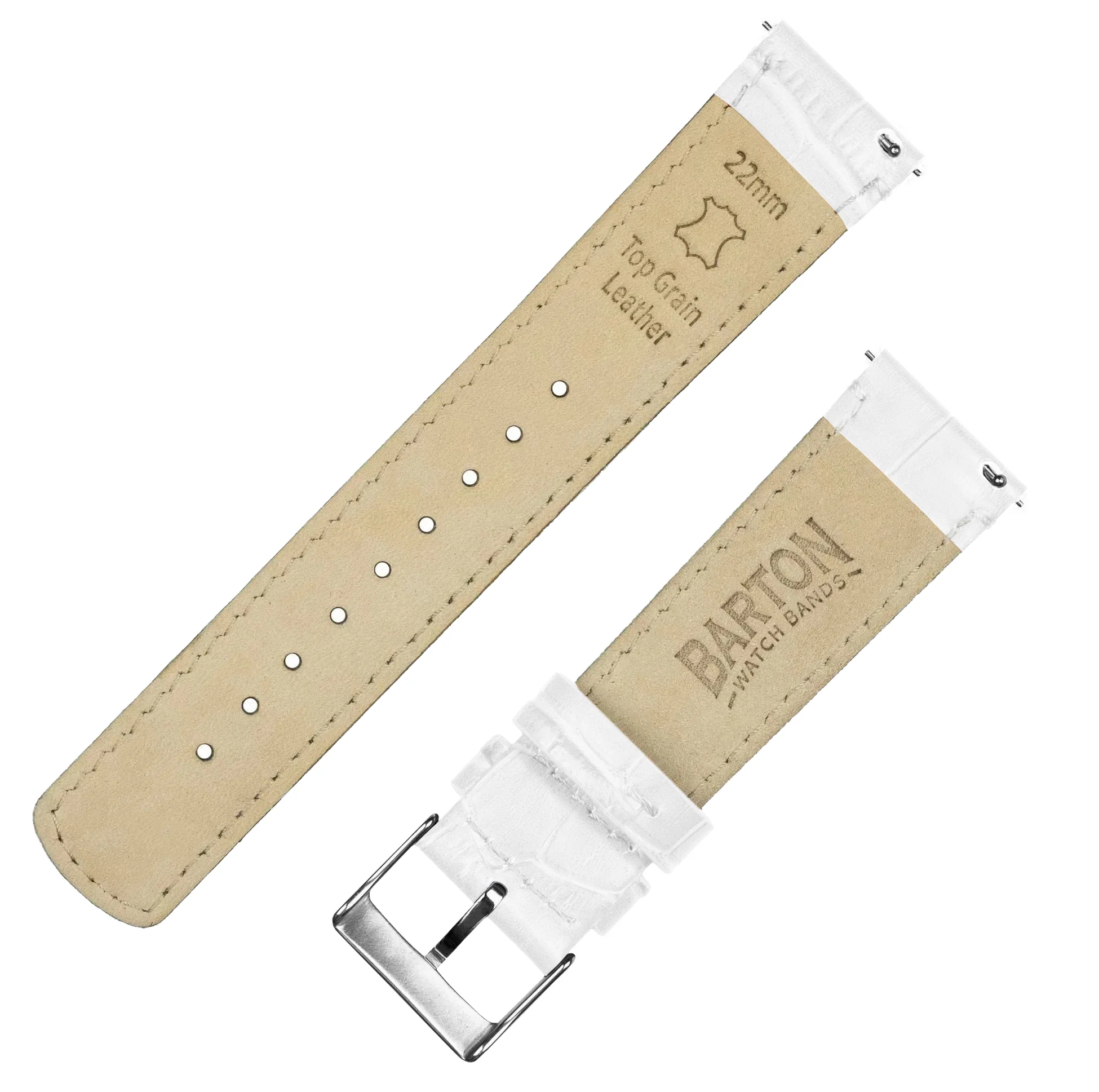 Withings Nokia Activite And Steel Hr White Alligator Grain Leather Watch Band - Image 3