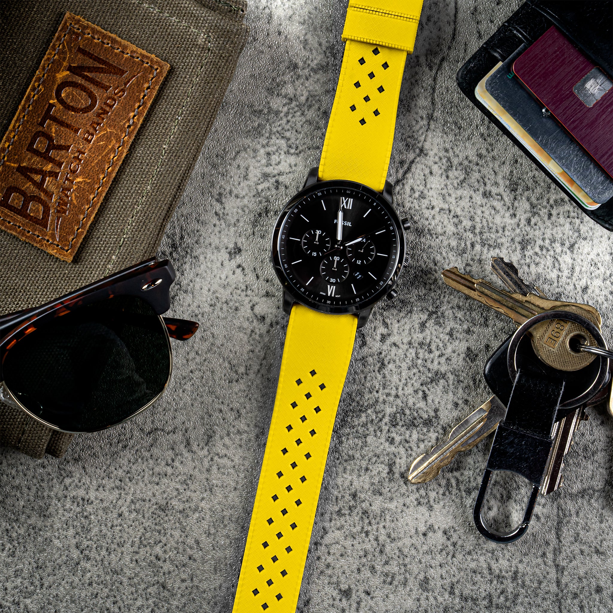 Yellow Tropical Style Watch Band - Image 2