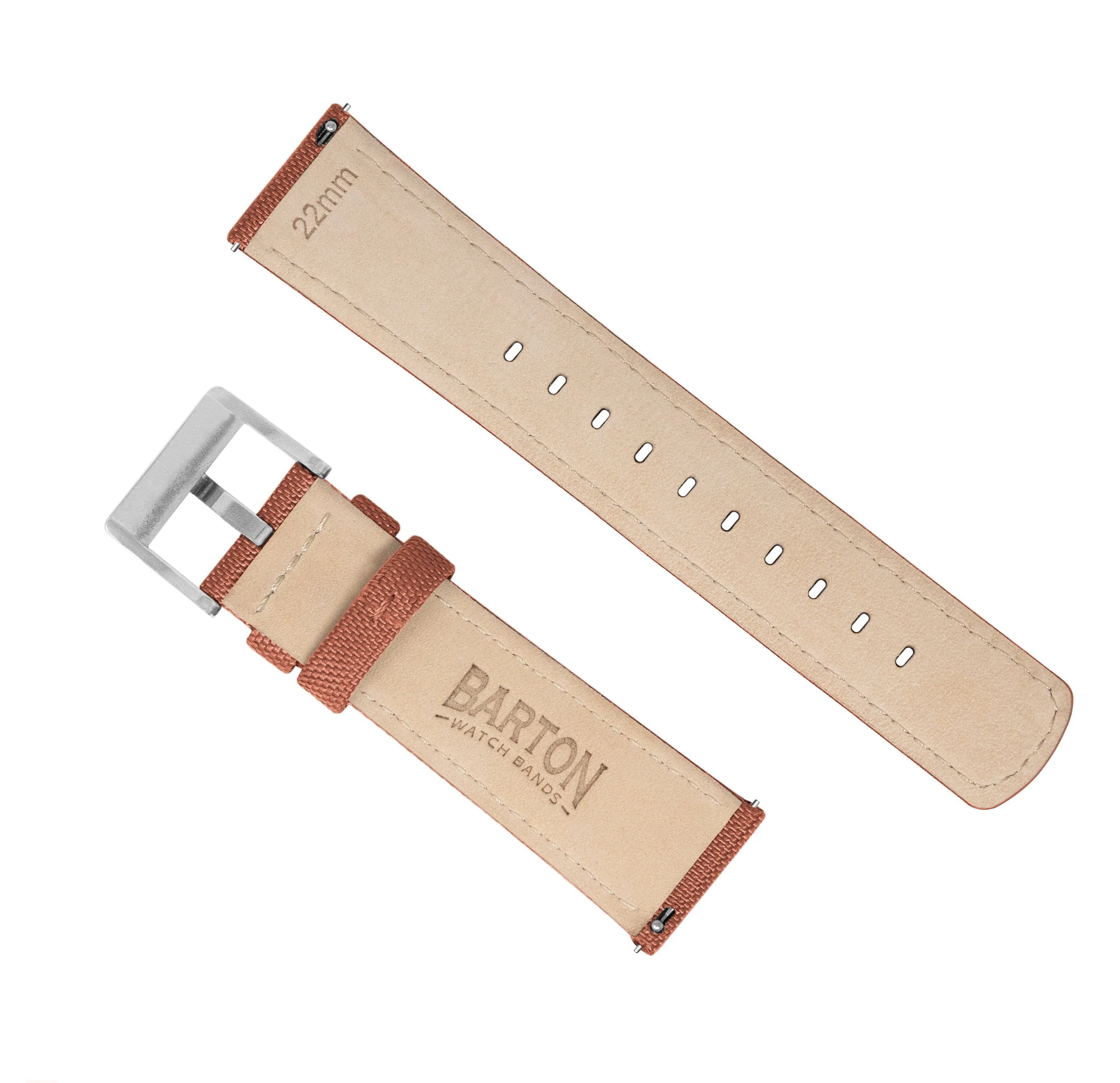 Zenwatch Zenwatch 2 Sailcloth Quick Release Copper Orange Watch Band - Image 3